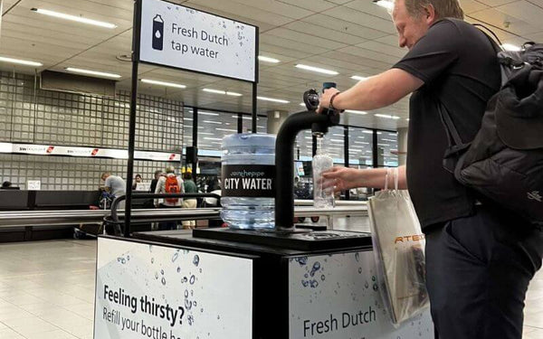 How Schiphol Airport Got 4 Mobile Water Bars for Free Tap Water