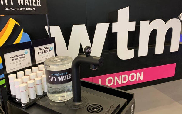 Water refill station at WTM London promotes sustainable tourism practices WTM London.