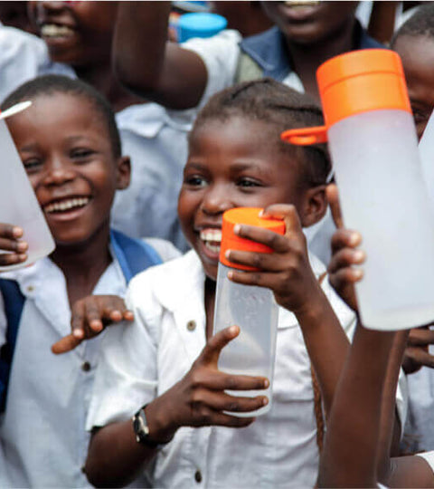 Water bottles for Congo