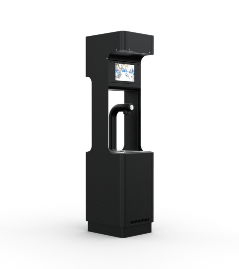Join the Pipe Outdoor Cooler Tap, matte black marine-grade refill station