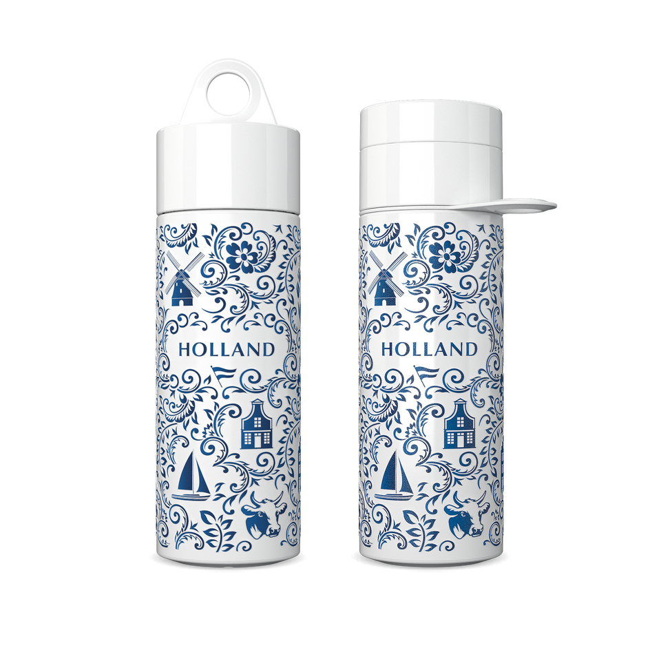 Holland Bottle Delft Blue 0.5L - Branded Water Bottle (City Bottle) | Join The Pipe