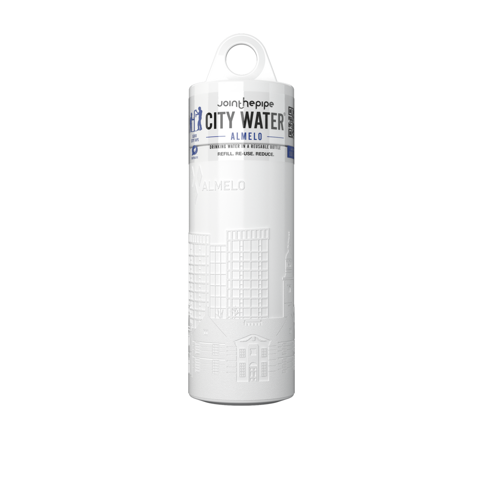 Filled Bottle | Almelo City Water Color: White | Join The Pipe