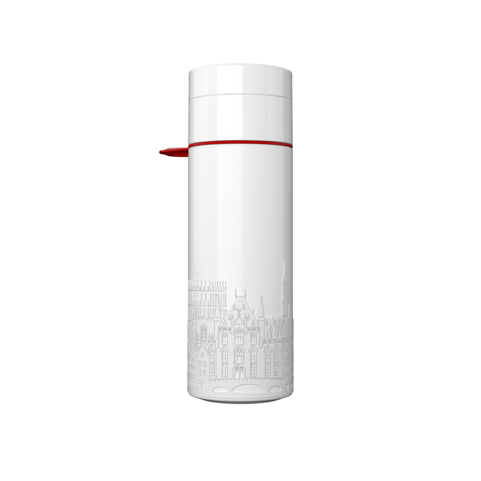 Branded Water Bottle (City Bottle) | Brugge Bottle 0.5L Bottle Color: White, Black | Join The Pipe