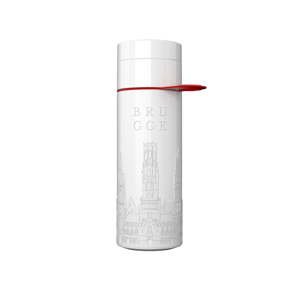 Branded Water Bottle (City Bottle) | Brugge Bottle 0.5L Bottle Color: White | Join The Pipe