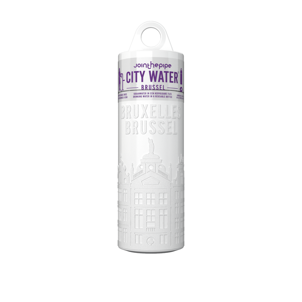 Filled Bottle | Brussels City Water Color: White | Join The Pipe
