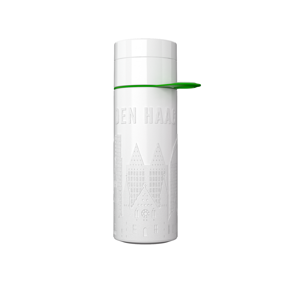 Branded Water Bottle (City Bottle) | Den Haag Bottle 0.5L Bottle Color: White | Join The Pipe