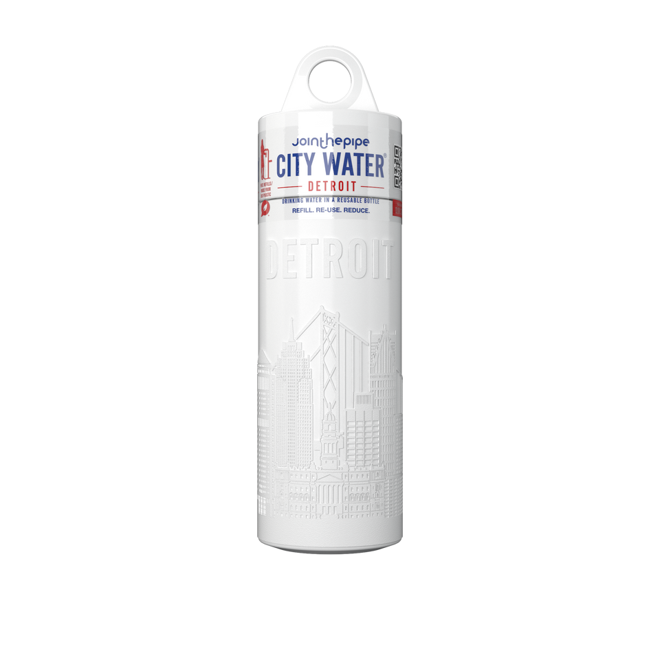 Filled Bottle | Detroit City Water Color: White | Join The Pipe