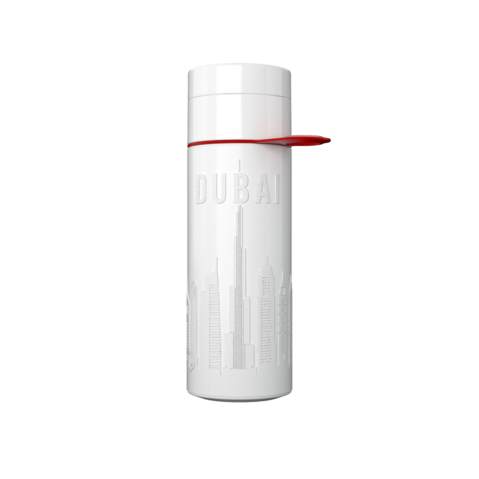 Branded Water Bottle (City Bottle) | Dubai Bottle 0.5L Bottle Color: White | Join The Pipe