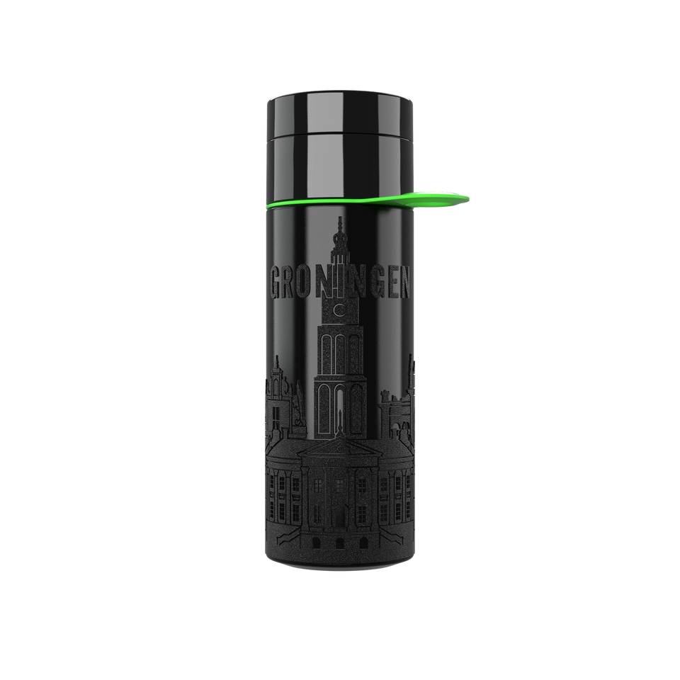 Branded Water Bottle (City Bottle) | Groningen Bottle 0.5L Bottle Color: Black | Join The Pipe