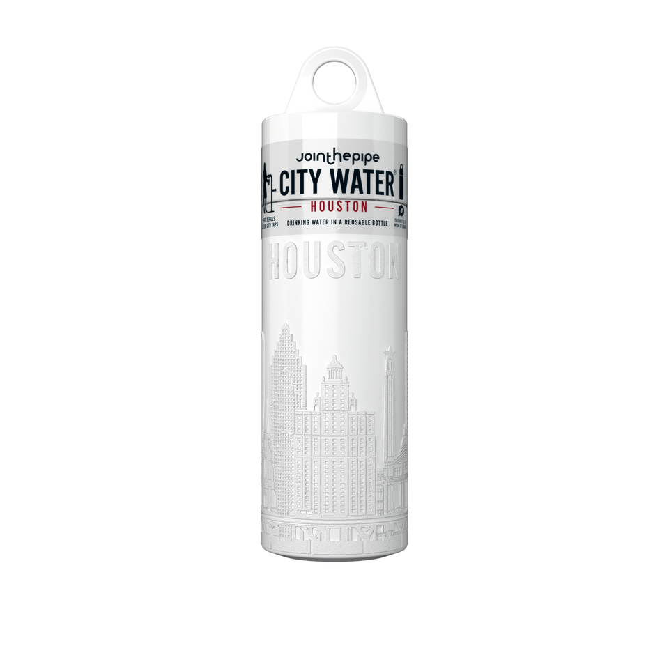 Filled Bottle | Houston City Water Color: White | Join The Pipe