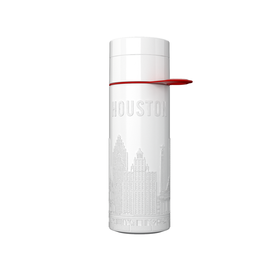 Branded Water Bottle (City Bottle) | Houston Bottle 0.5L Bottle Color: White | Join The Pipe