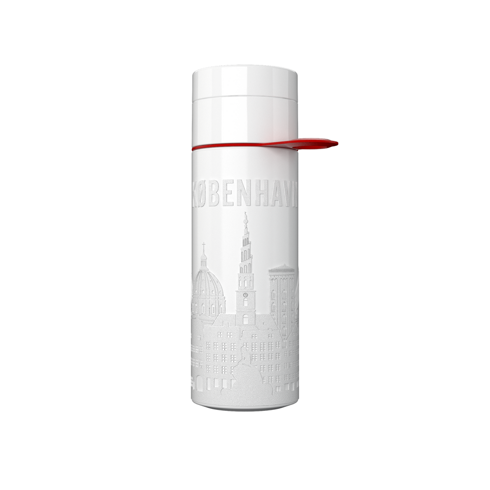 Branded Water Bottle (City Bottle) | Copenhagen Bottle 0.5L Bottle Color: White | Join The Pipe