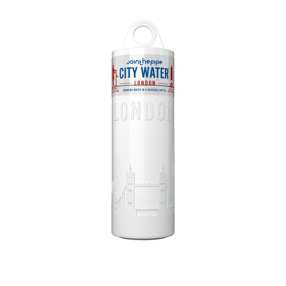 Filled Bottle | London City Water Color: White | Join The Pipe