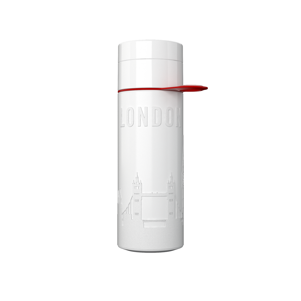 Branded Water Bottle (City Bottle) | London Bottle 0.5L Bottle Color: White | Join The Pipe
