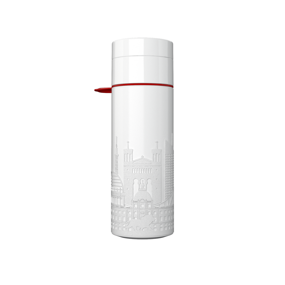 Branded Water Bottle (City Bottle) | Lyon Bottle 0.5L Bottle Color: White, Black | Join The Pipe