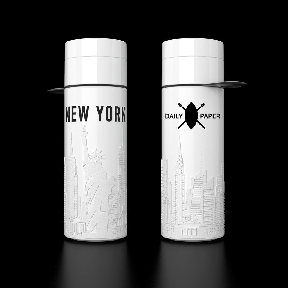 Branded Water Bottle (City Bottle) | New York Bottle 0.5L Bottle Color: White, Black | Join The Pipe