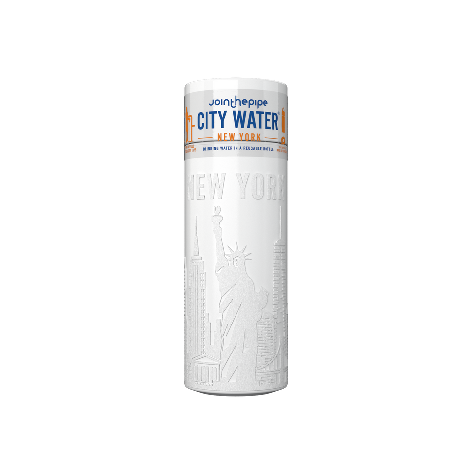 Filled Bottle | New York City Water Color: White | Join The Pipe