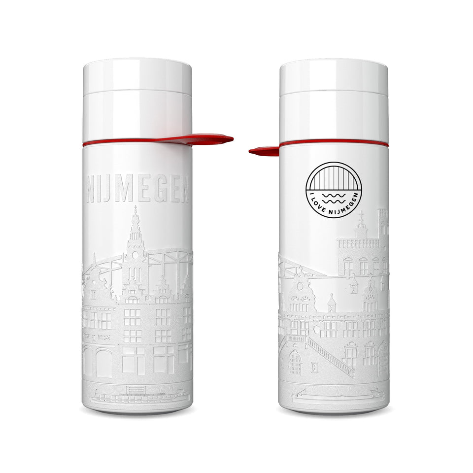 Branded Water Bottle (City Bottle) | Nijmegen Bottle 0.5L Bottle Color: White, Black | Join The Pipe