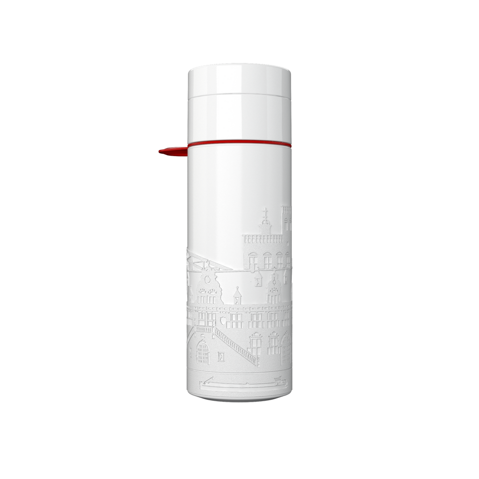 Branded Water Bottle (City Bottle) | Nijmegen Bottle 0.5L Bottle Color: White, Black | Join The Pipe