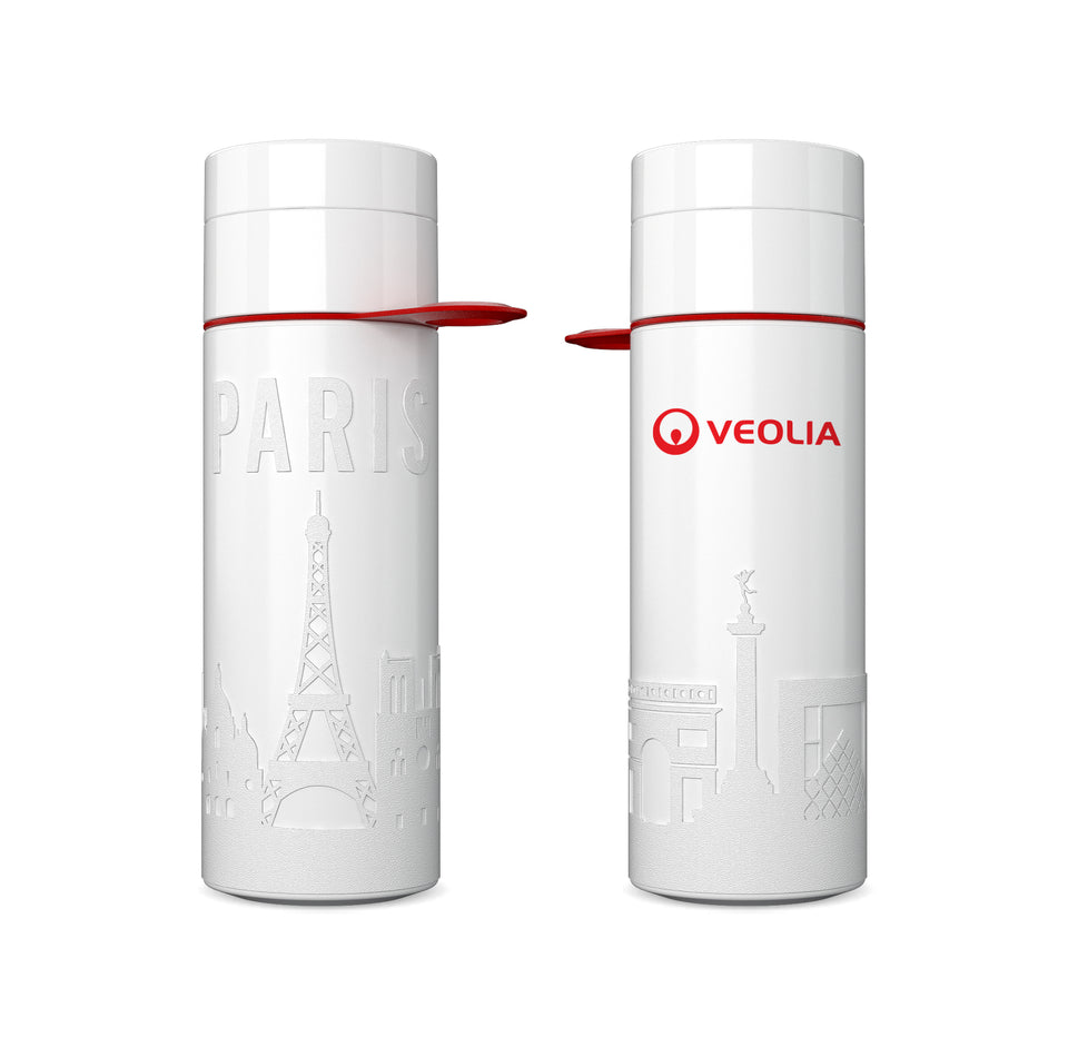 Branded Water Bottle (City Bottle) | Paris Bottle 0.5L Bottle Color: White, Black | Join The Pipe