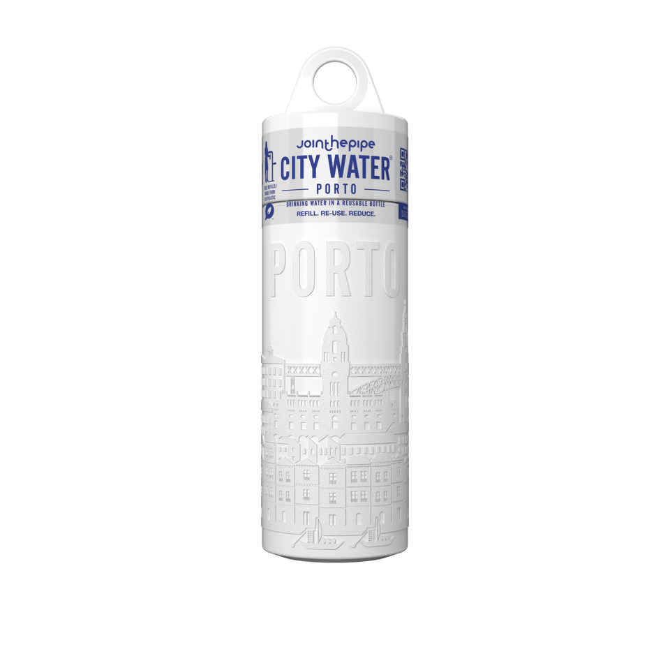 Filled Bottle | Porto City Water Color: White | Join The Pipe