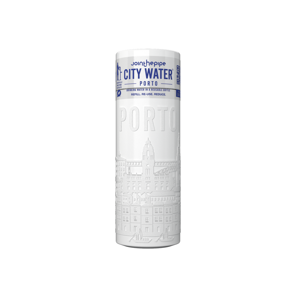 Filled Bottle | Porto City Water Color: White | Join The Pipe