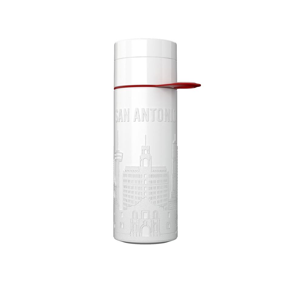 Branded Water Bottle (City Bottle) | San Antonio Bottle 0.5L Bottle Color: White | Join The Pipe