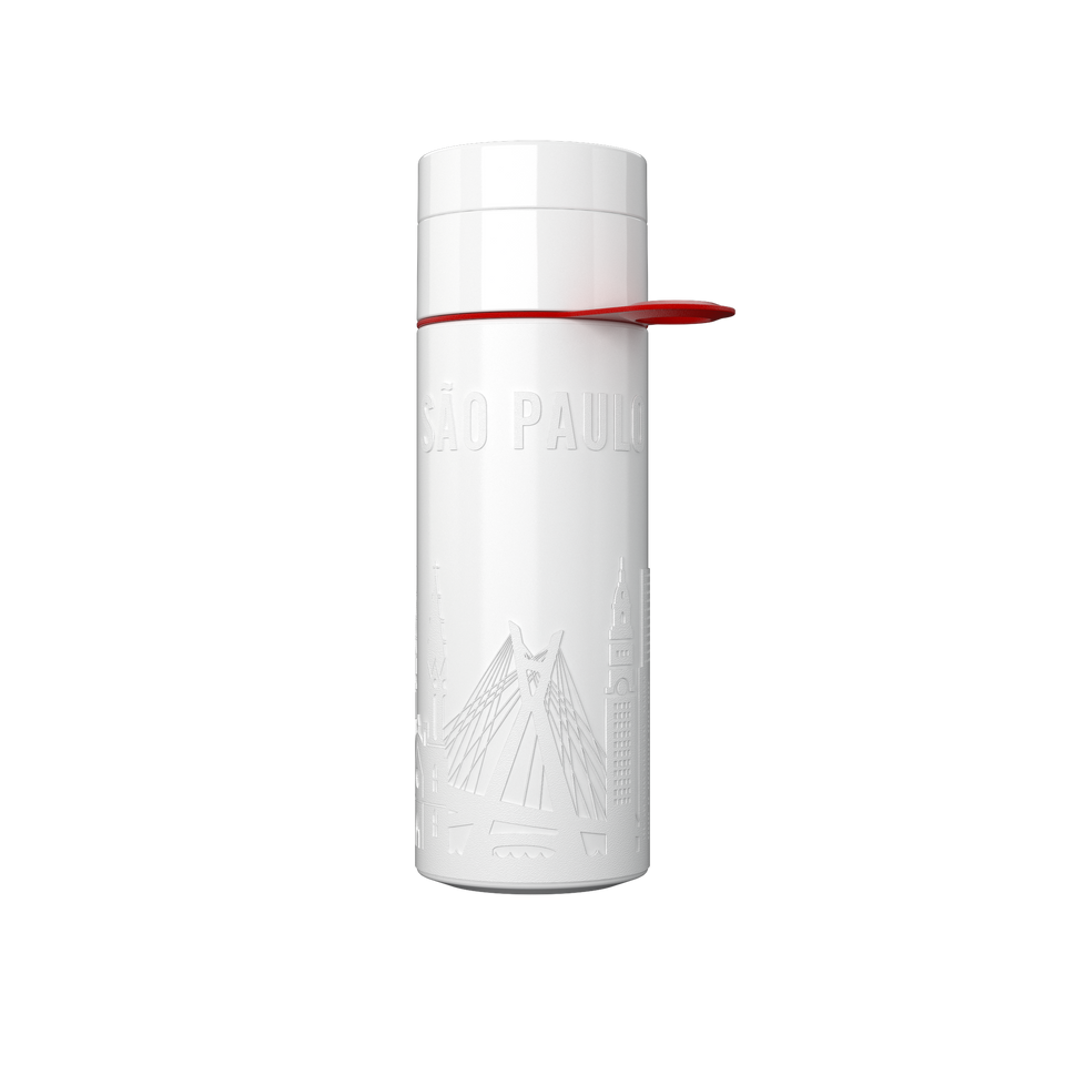 Branded Water Bottle (City Bottle) | Sao Paulo Bottle 0.5L Bottle Color: White | Join The Pipe